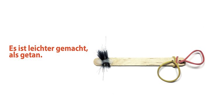 Einladung zur Ausstellung Es ist leichter gemacht, als getan.