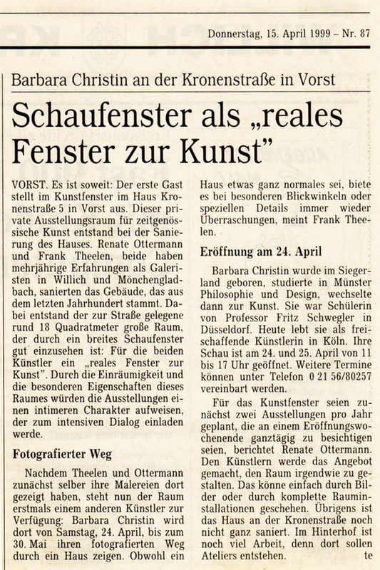 Barbara Christin, Ausstellungsansicht 6